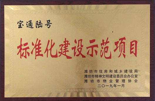 寶通陸號標準化建設示范項目