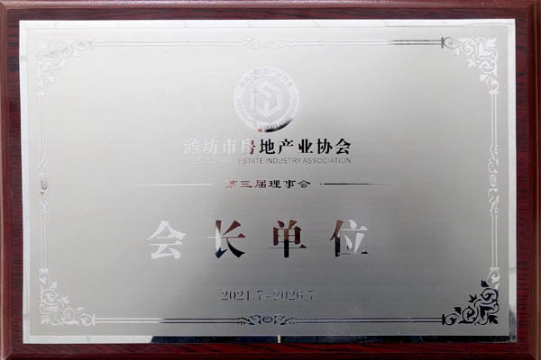 濰坊市房地產(chǎn)業(yè)協(xié)會會長單位